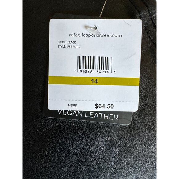 Rafaella Women's Vegan Leather Pants Slacks Sz14 Black Comfort Fit Stretch Waist - Picture 9 of 13